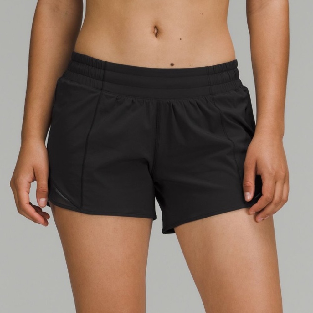 lululemon hotty hot 4” black size 8